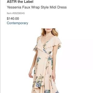 Astr the Label Yessenia Wrap Style Dress